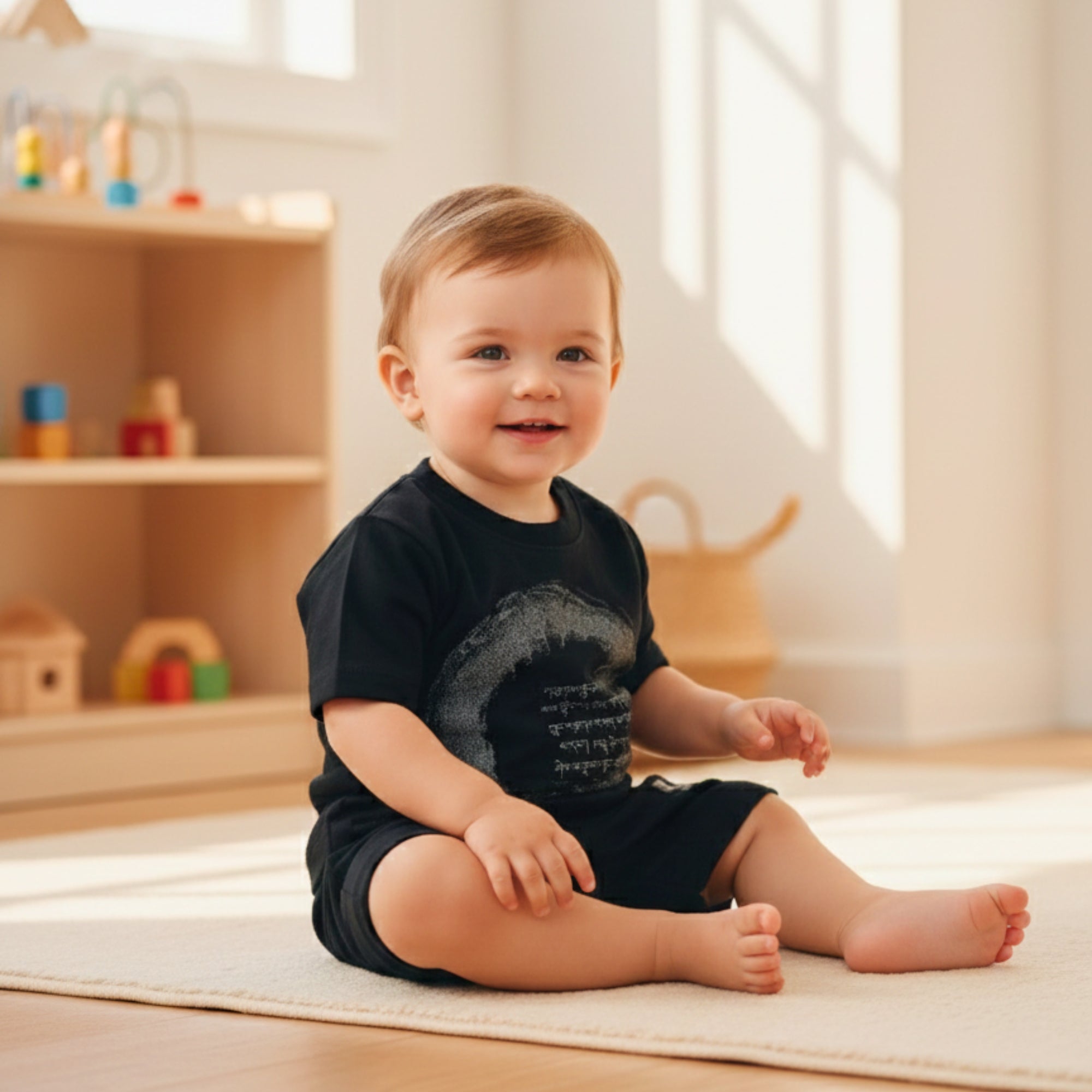 Baby Boys Printed Co-Ord Set | Half Sleeve T-Shirt + Shorts