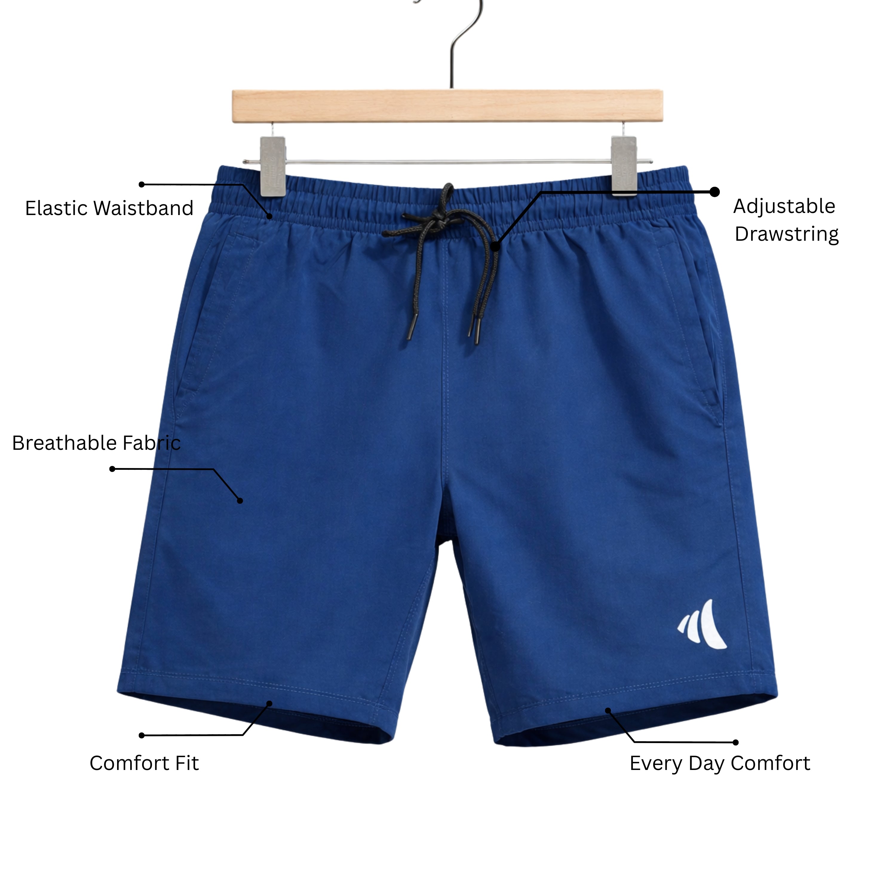 Men's Quick Dry Drawstring Lightweight Shorts with Pockets