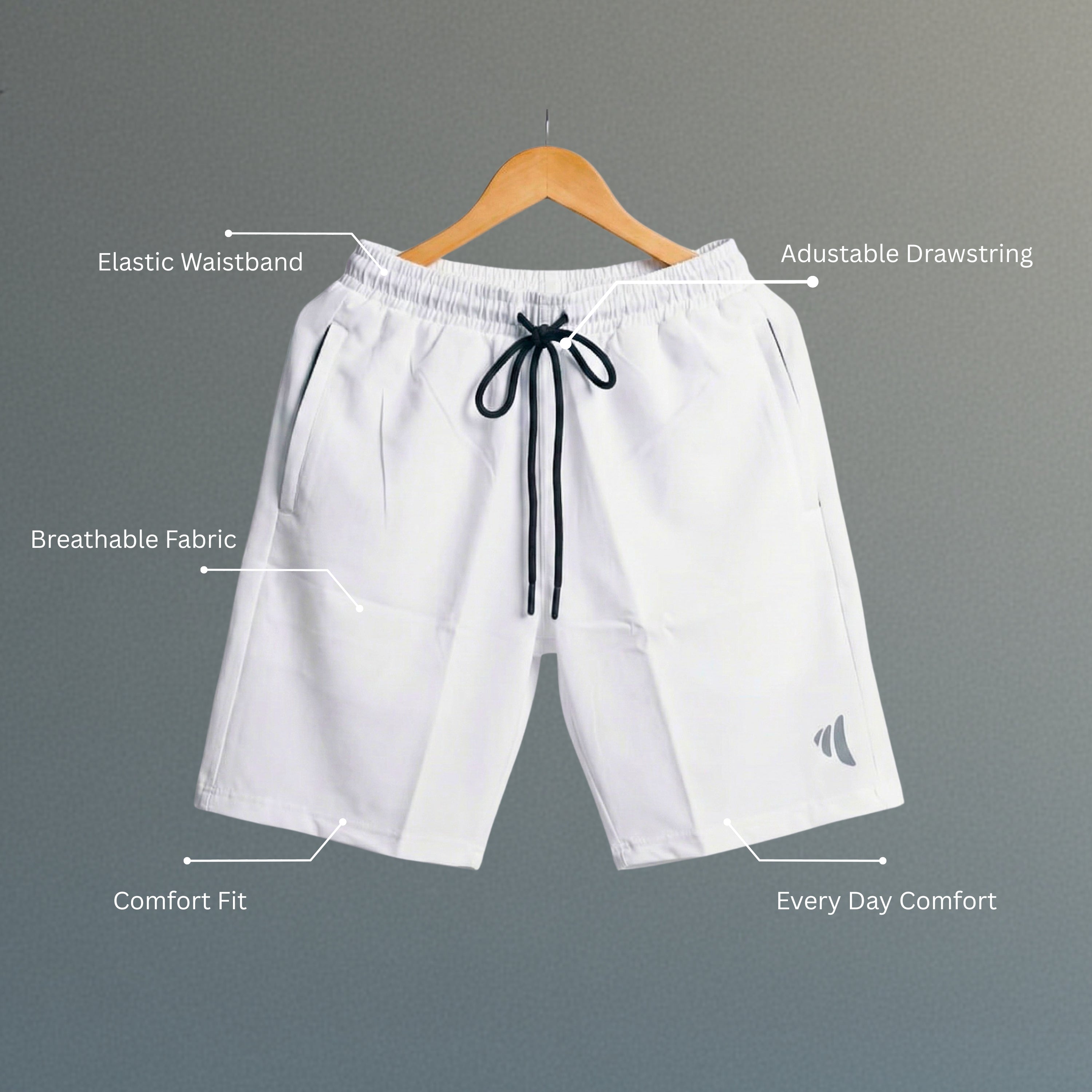 Men's Quick Dry Drawstring Lightweight Shorts with Pockets