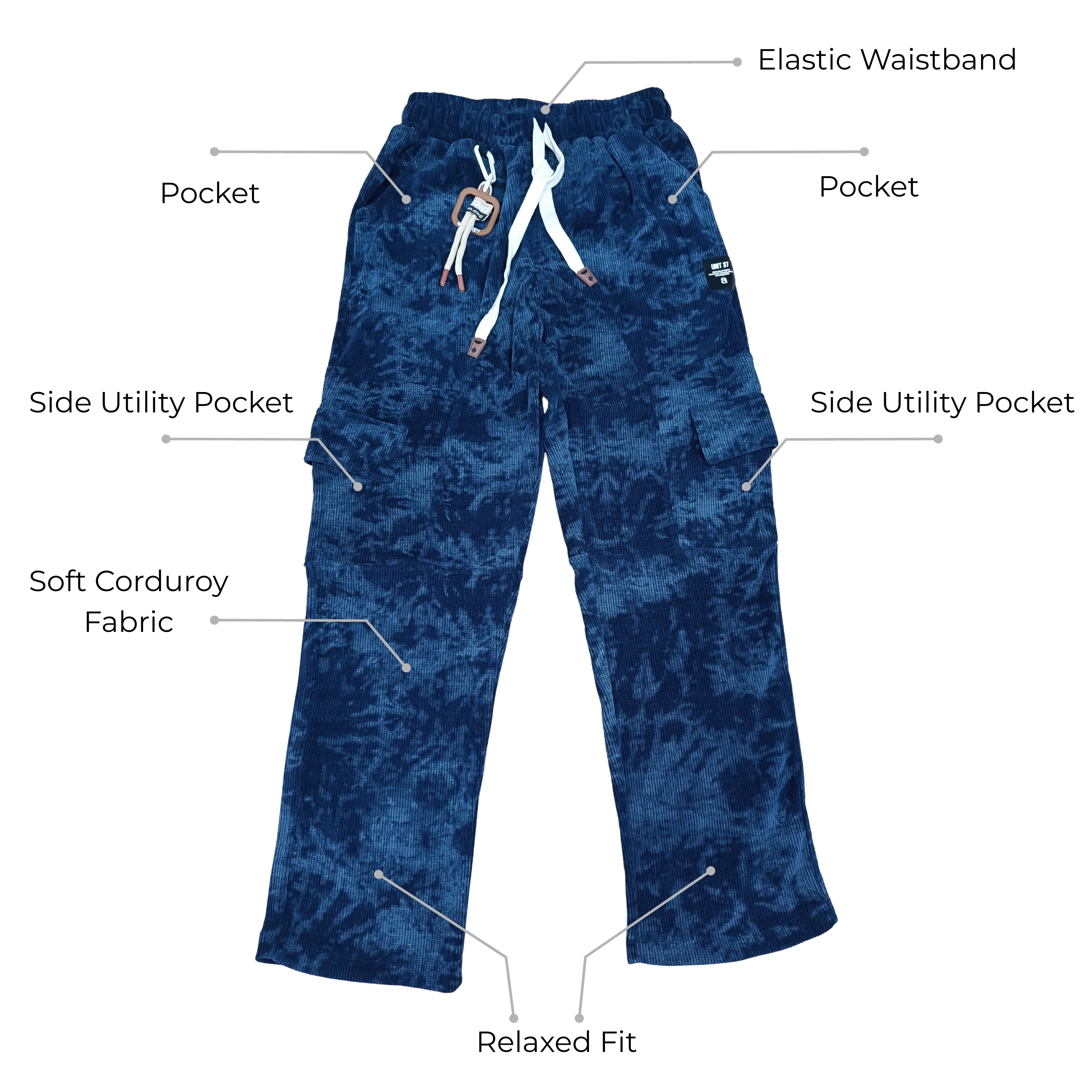 Men's Tie-Dye Corduroy Cargo Pant