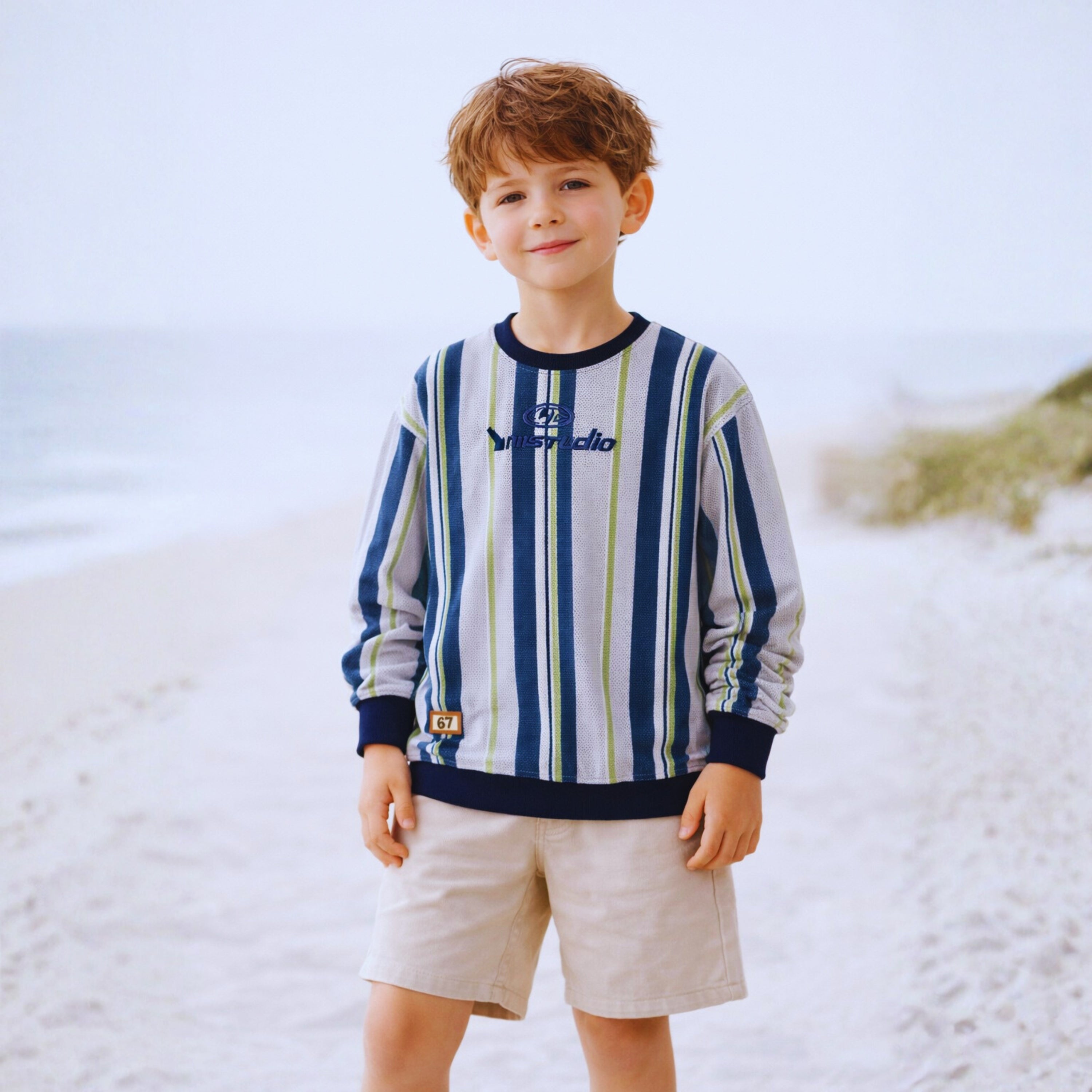 Kids Boys Striped Full-Sleeve Sweatshirt | Ages 1 – 6