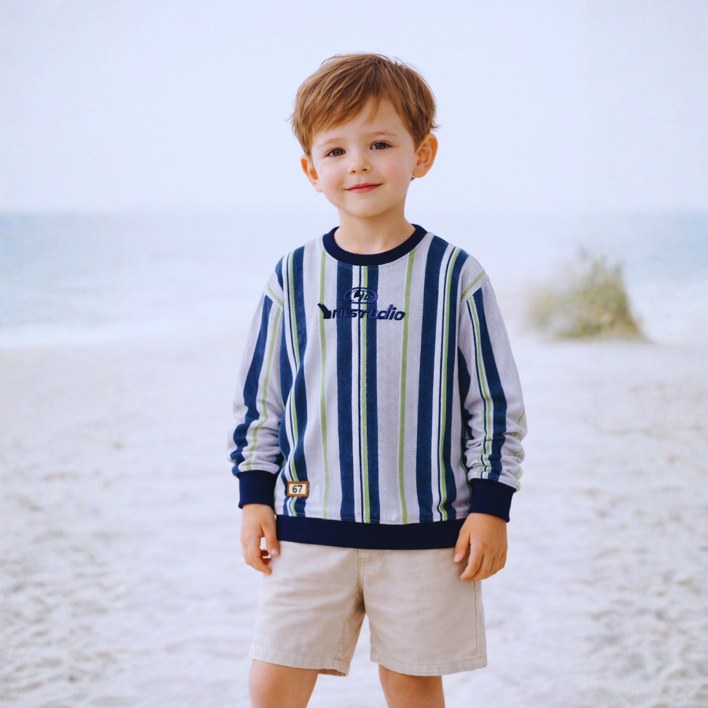 Kids Boys Striped Full-Sleeve Sweatshirt | Ages 1 – 6